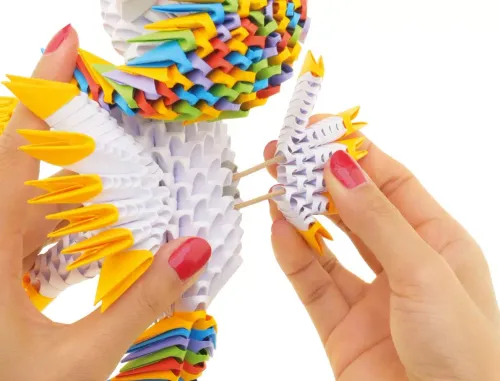 Zabawka kreatywna dla dzieci dorosłych Origami 3D Jednorożec 656 elementów na Arena.pl