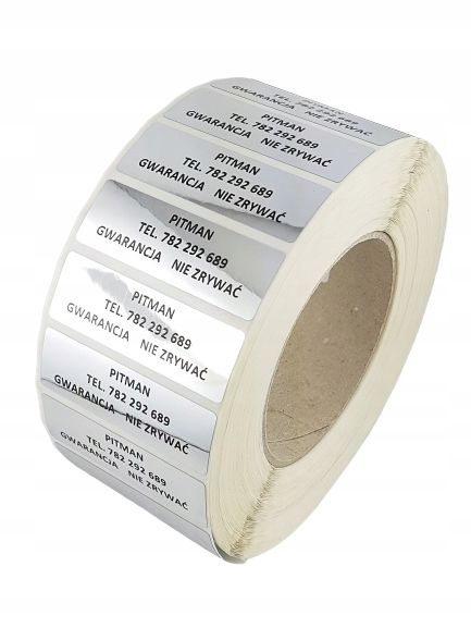 PLOMBA VOID SREBRNA 60*20 mm - 500 szt zdjęcie 1