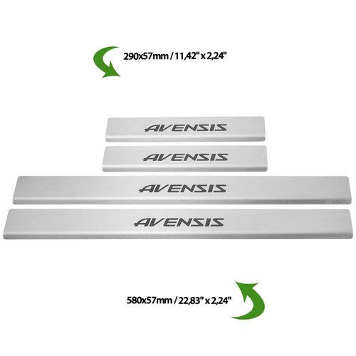 Listwa progowa TOYOTA AVENSIS MK3 T27 Stal nierdzewna 304 mat z czarnymi li na Arena.pl