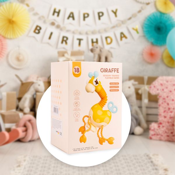 Żyrafka Sensoryczna Silikonowa Zręcznościowa Gryzak zdjęcie 16