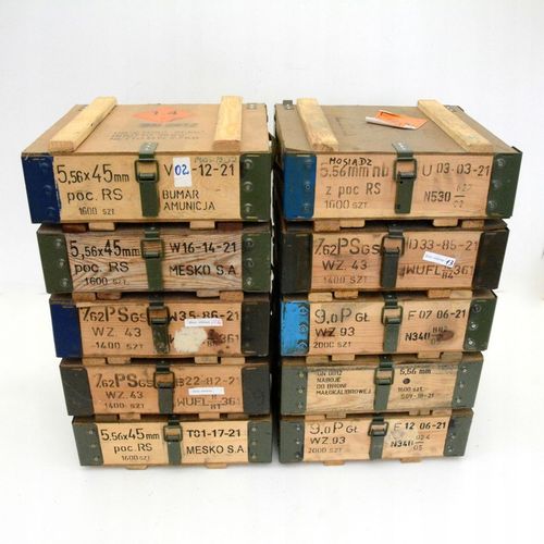 Skrzynia skrzynka drewniana po amunicji 40x35x15cm na Arena.pl