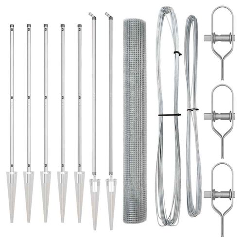 Ogrodzenie z słupkami Srebrny 1.4 x 10 m Stal na Arena.pl