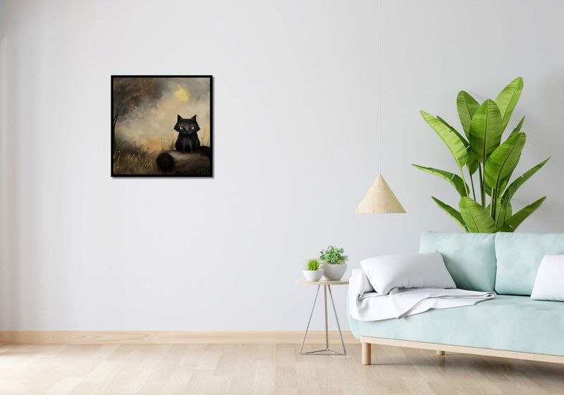 Plakat 60x60cm Czarny Kot zdjęcie 4