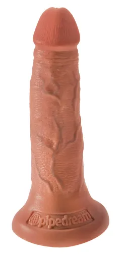 king cock model 13 cm - elastyczny z przyssawką, ciemny kolor na Arena.pl