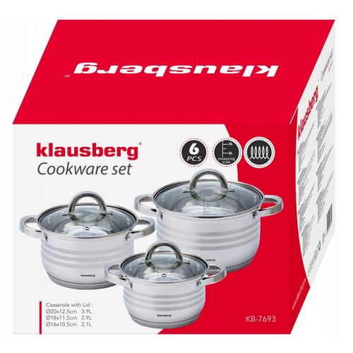 zestaw garnków 6 elementów klausberg kb-7693 na Arena.pl