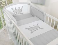 pościel 2-cz- little prince/princess szary