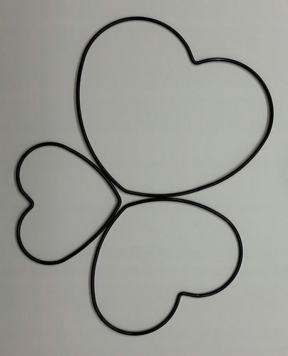 Obręcz metalowa SERCE CZARNE do łapacza snów 12cm na Arena.pl