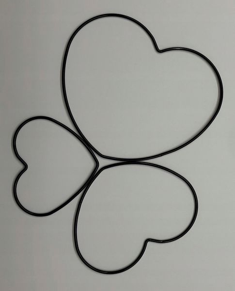 Obręcz metalowa SERCE CZARNE do łapacza snów 12cm zdjęcie 4