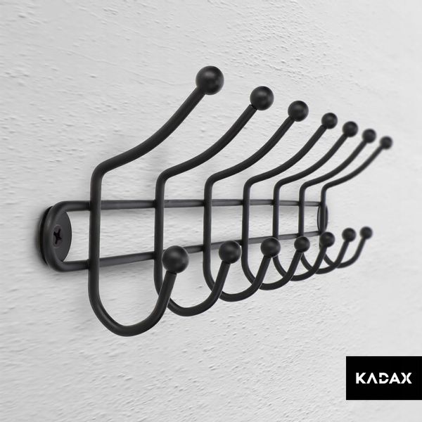 Wieszak Uchwyt Na Ubrania Ścienny Czarny Mocny 2x zdjęcie 5