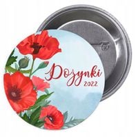 Przypinki buttony SUPER JAKOŚĆ DOŻYNKI z grafiką