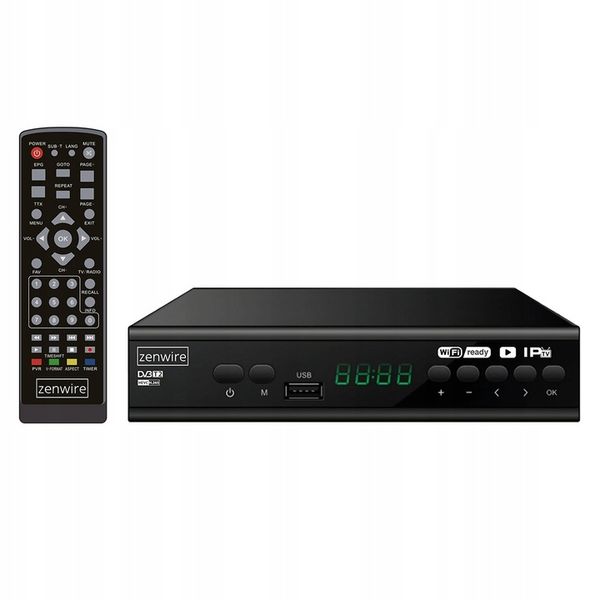 Tuner Dekoder Satelitarny DVB-T2 HEVC H.265 Full HD Telewizji zdjęcie 3