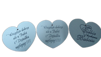 serce 3szt. zawieszka 8cm babcia /dziadek nr15