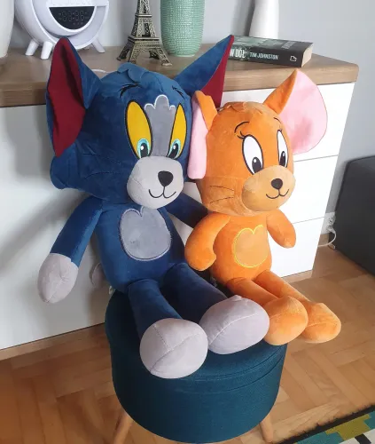 ZESTAW 2x KOT TOM & JERRY MYSZ MASKOTKA PLUSZAK MISIEK PLUSZOWY 70+55cm na Arena.pl