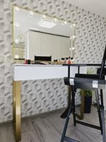 Toaletka KARO 120 GOLD w Złotej Ramce - Złota noga