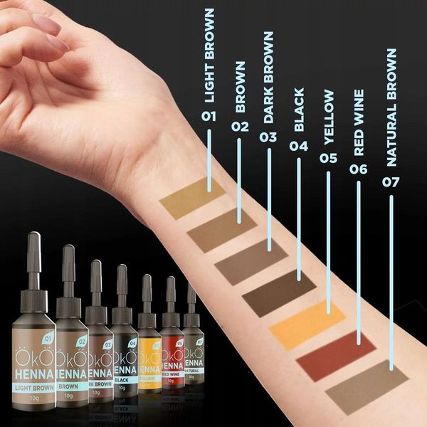 Henna pudrowa do brwi OkO (#03 Dark Brown 5g) zdjęcie 3