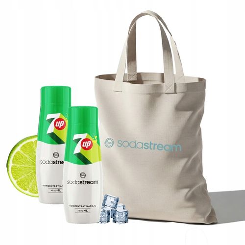 Zestaw Syrop koncentrat do wody SodaStream 7up 2x440 ml + Torba GRATIS na Arena.pl