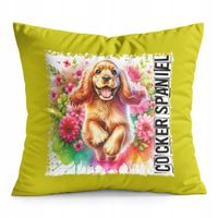 PODUSZKA ŻÓŁTA PREZENT - PIES PSY PIESEK RASA COCKER SPANIEL