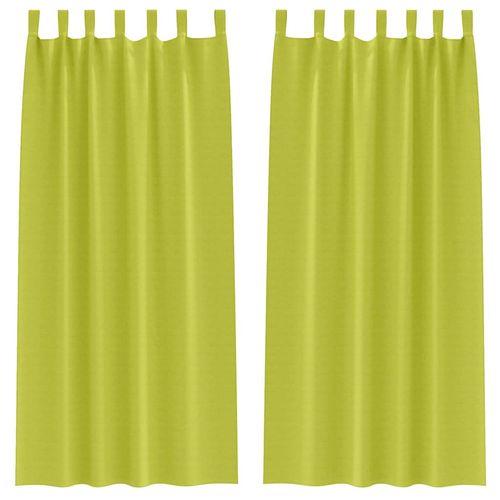 Zasłony z zasłonami 2 pcs zielone jabłuszko Poliester na Arena.pl