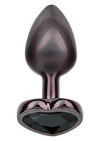 Diamond Heart Plug Small Black