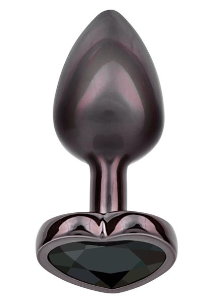 Diamond Heart Plug Small Black zdjęcie 1