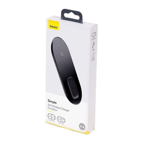 BASEUS SIMPLE PRO 2IN1 WIRELESS CHARGER BLACK na Arena.pl
