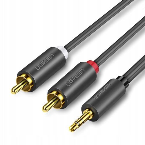 KABEL AUDIO UGREEN MINI JACK 3,5 mm DO 2RCA CINCH MOCNY PRZEWÓD 3M na Arena.pl