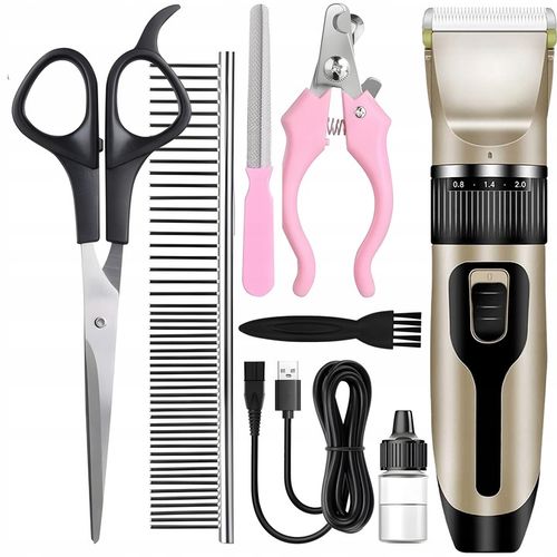 MASZYNKA DO STRZYŻENIA PSÓW PSA KOTA ZWIERZĄT ZESTAW CICHA PROFESJONALNA na Arena.pl