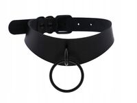BDSM101D Skórzany naszyjnik Obroża CHOKER GOTH