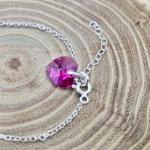 BRANSOLETKA SREBRNA KOTEK I SERCE Z GRAWEREM KR. SWAROVSKI SREBRO 925 na Arena.pl