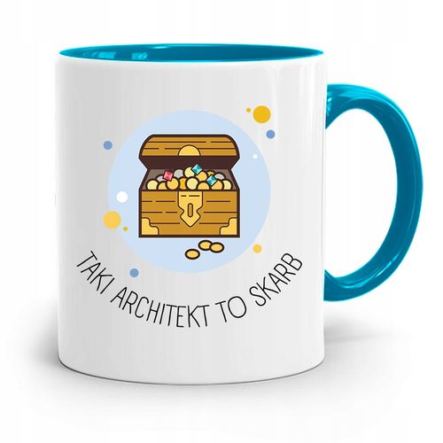 Kubek Błękitny Architekta To Skarb Prezent Z Nadrukiem Ze Zdjęciem na Arena.pl