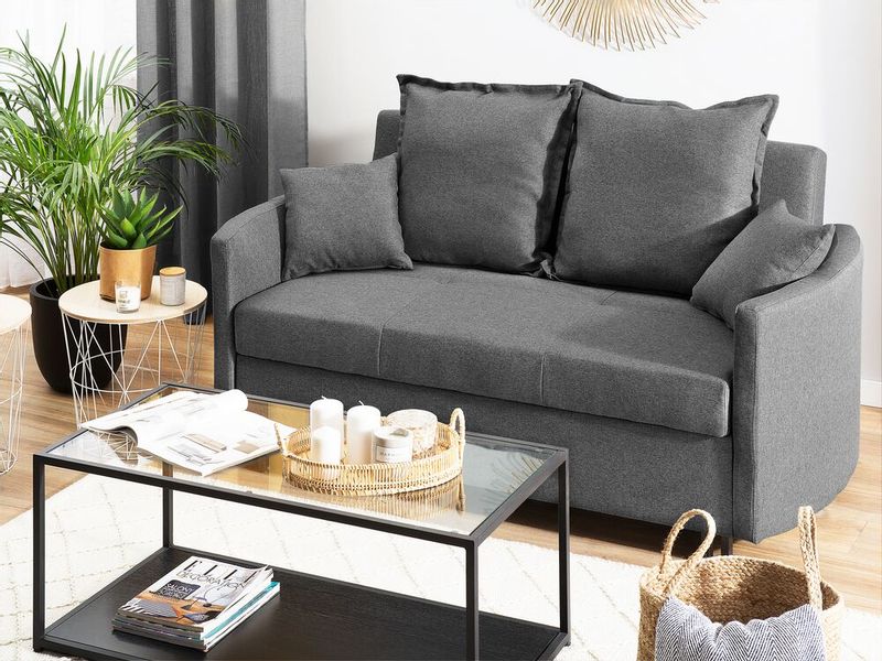 Sofa rozkładana szara HOVIN zdjęcie 2