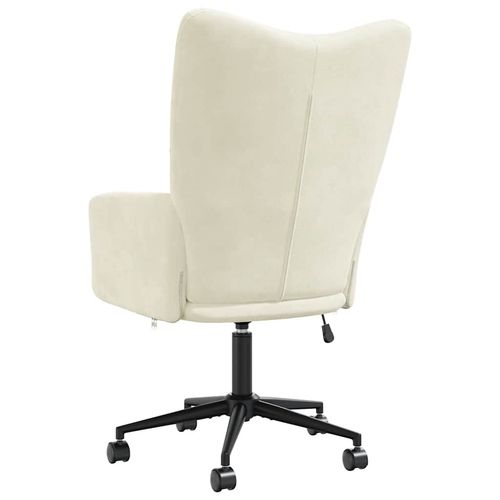 Fotel, kremowy, obity aksamitem na Arena.pl