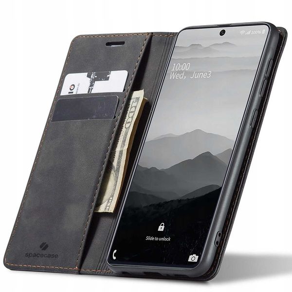 Spacecase Wallet Galaxy A71 Black zdjęcie 1