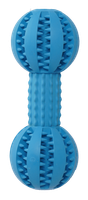 Zabawka dla psa gumowa miętowy hantel na przysmaki niebieska 13,5cm