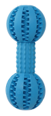 Zabawka dla psa gumowa miętowy hantel na przysmaki niebieska 13,5cm