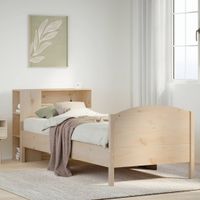 Łóżko z regałem, bez materaca, 100x200 cm, sosnowe