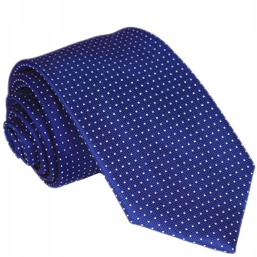 STYLOWY CHABROWY Żakardowy Krawat Męski do Garnituru w Kropki Groszki rc20 na Arena.pl