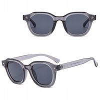 OKULARY PRZECIWSŁONECZNE filtr UV400 Szare damskie męskie + ETUI+ŚCIERKA