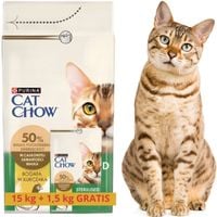 sucha karma dla kotów sterylizowanych cat chow kurczak 15 kg + 1.5kg gratis