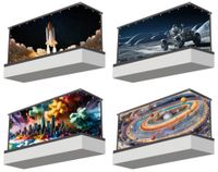 Osłona balkonowa mata ozdobna na balkon pod wymiar KOSMOS GALAKTYKA WZORY