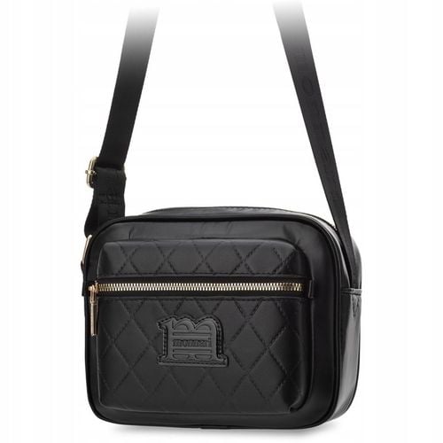 Monnari Czarna Pikowana Torebka Listonoszka Damska Z Paskiem Pojemna Torba na Arena.pl