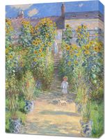 Obraz 50x70cm The Artist's Garden at Vétheuil, Monet Vintage