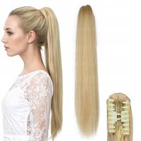 KUCYK Claw Doczepiany Dopinka Kitka Proste Włosy Długie 55CM Blond 27/613