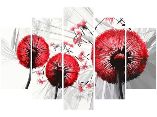 100CM 150CM OBRAZ 5 ELEM DMUCHAWCE CZERWIENI ŚCIENNY na Arena.pl