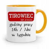 Dla Tirowca Kierowcy Tira Kubek Żółty Na Prezent Z Nadrukiem Ze Zdjęciem