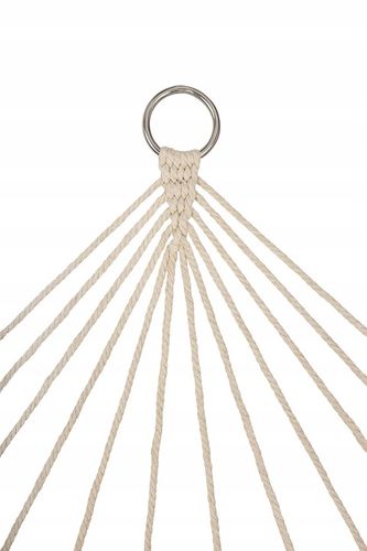 Hamak ogrodowy brazylijski boho siatka frędzle 200cm ecru 250kg na Arena.pl