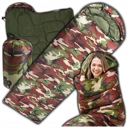 Śpiwór zimowy dziecięcy turystyczny puchowy wojskowy dla dziecka ultralekki na Arena.pl