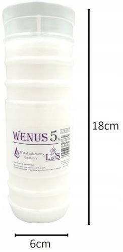 Rewelacyjne wkłady do zniczy Parafinowe Wenus 5 Linis ~5*dni x 12szt. na Arena.pl