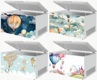 Naklejka samoprzylepna na zamrażarkę zmywarkę pralkę BALONY NA NIEBIE WZORY