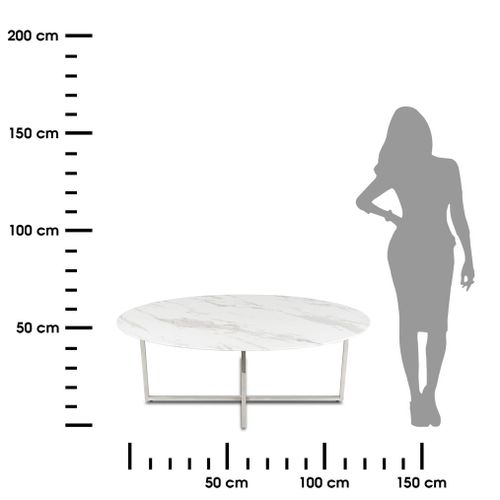 Stolik kawowy Vertigo Silver White 120cm na Arena.pl